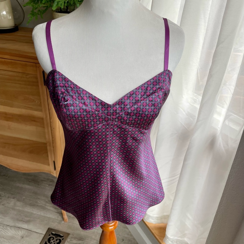 NWT! Express Purple Geometric Print Camisole- SIze Small